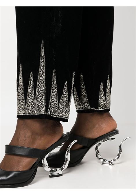 Black bead-embellished trousers - women FORTE FORTE | 110658014